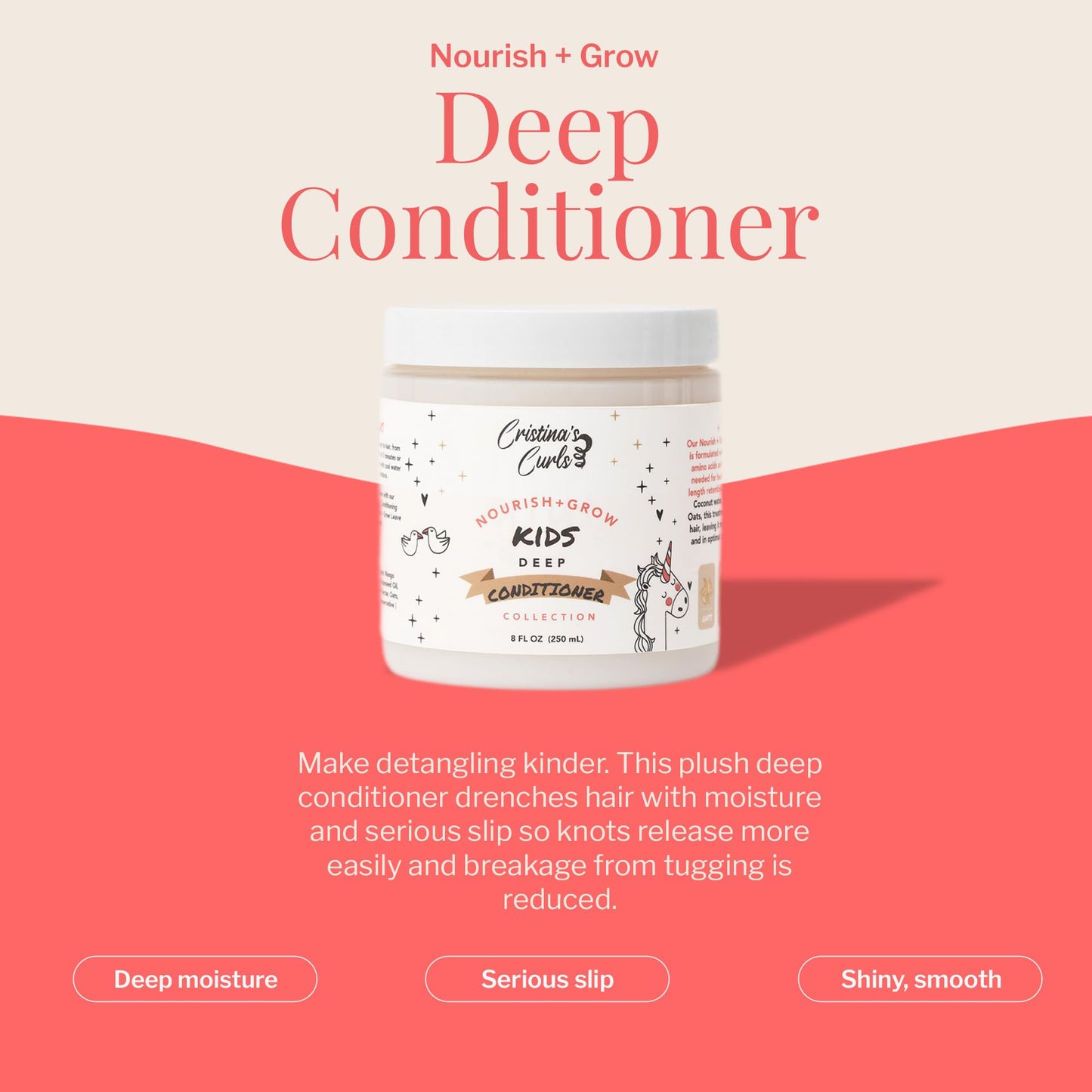 Cristina's Curls Kids Shampoo And Deep Conditioner Set - Gentle Cleanse And Detangling Slip Beauty & Personal Care Cristina's Curls
