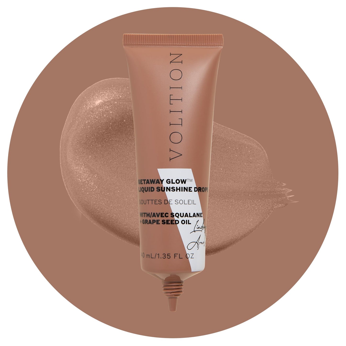 Volition Beauty Getaway Glow Liquid Sunshine Drops with Vegan Squalane + Grape Seed Oil | Instant Bronze & Shimmer Effect | Smooths, Luminizes Beauty & Personal Care Volition