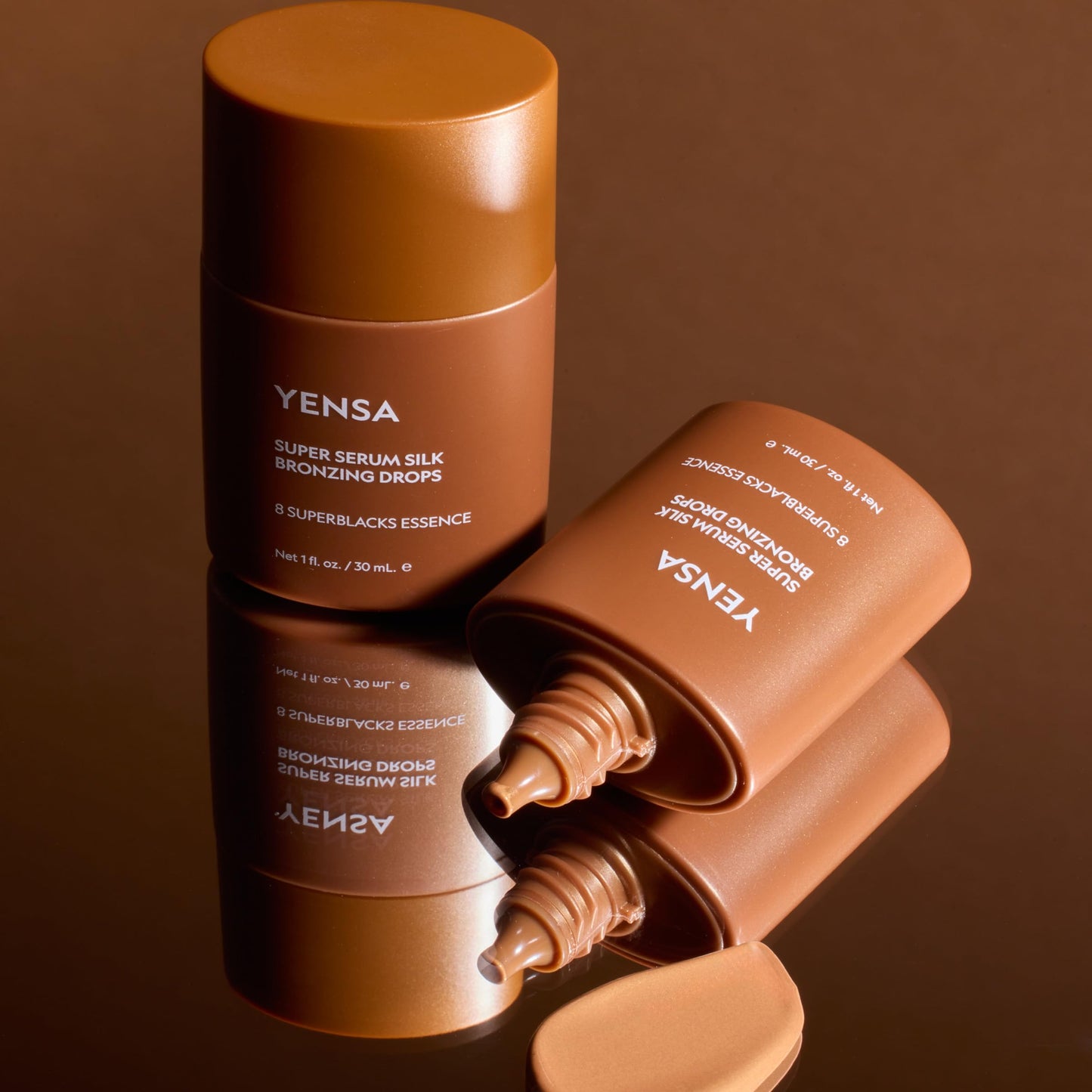 YENSA Super Serum Silk Bronzing Drops for Face - Liquid Bronzer Drops Enriched with Bakuchiol, Ferulic Acid & Super Oils - Hydrates & Nourishes with a Beauty & Personal Care YENSA