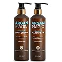 Argan Magic Nourishing Hair Cream - Hydrates, Conditions, and Eliminates Frizz for All Hair Types | Seals in Shine | Paraben Free, (8.5 oz / 2 Pack) Beauty & Personal Care Argan Magic