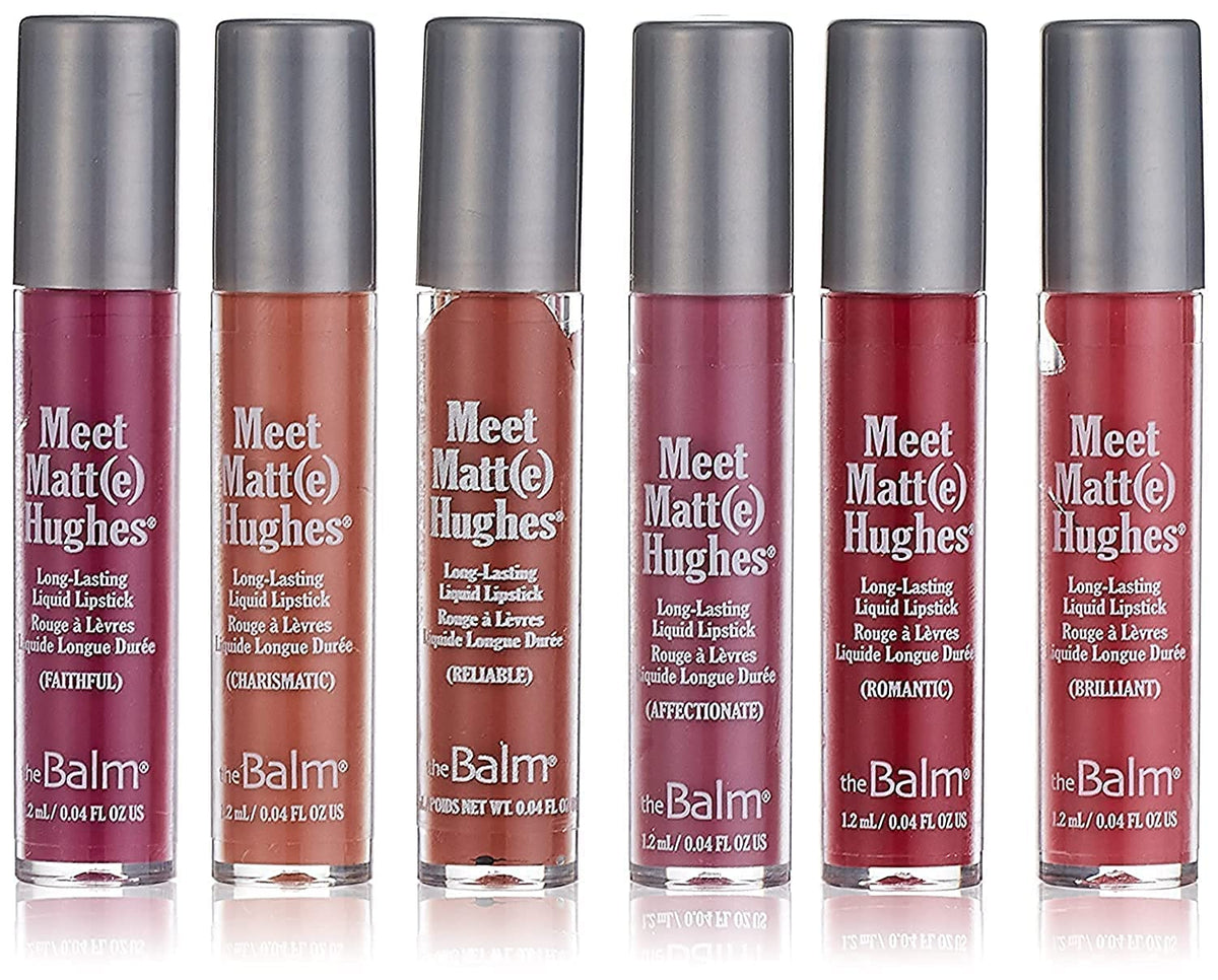 theBalm Meet Matt(e) Hughes 6 Mini Long-Lasting Liquid Lipsticks, 0.04 Fl Oz (Pack of 6) - Volume 2 Beauty & Personal Care theBalm