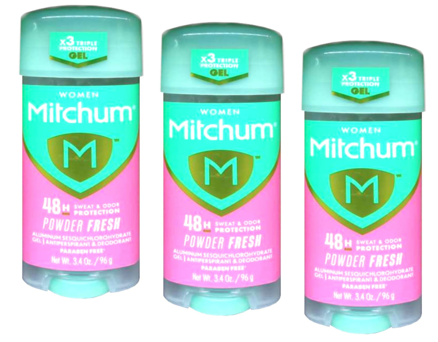 Mitchum For Women Anti-Perspirant Deodorant Clear Gel Powder Fresh 3.40 oz (Pack of 3) Beauty and Personal Care Mitchum