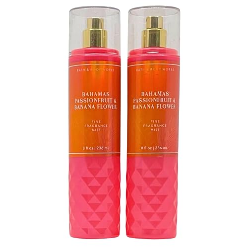 Bath & Body Works Fragrance Mist 2-Pack 8oz Each (Bahamas Passionfruit and Banana Flower) Packaging Varies Beauty & Personal Care Bath & Body Works