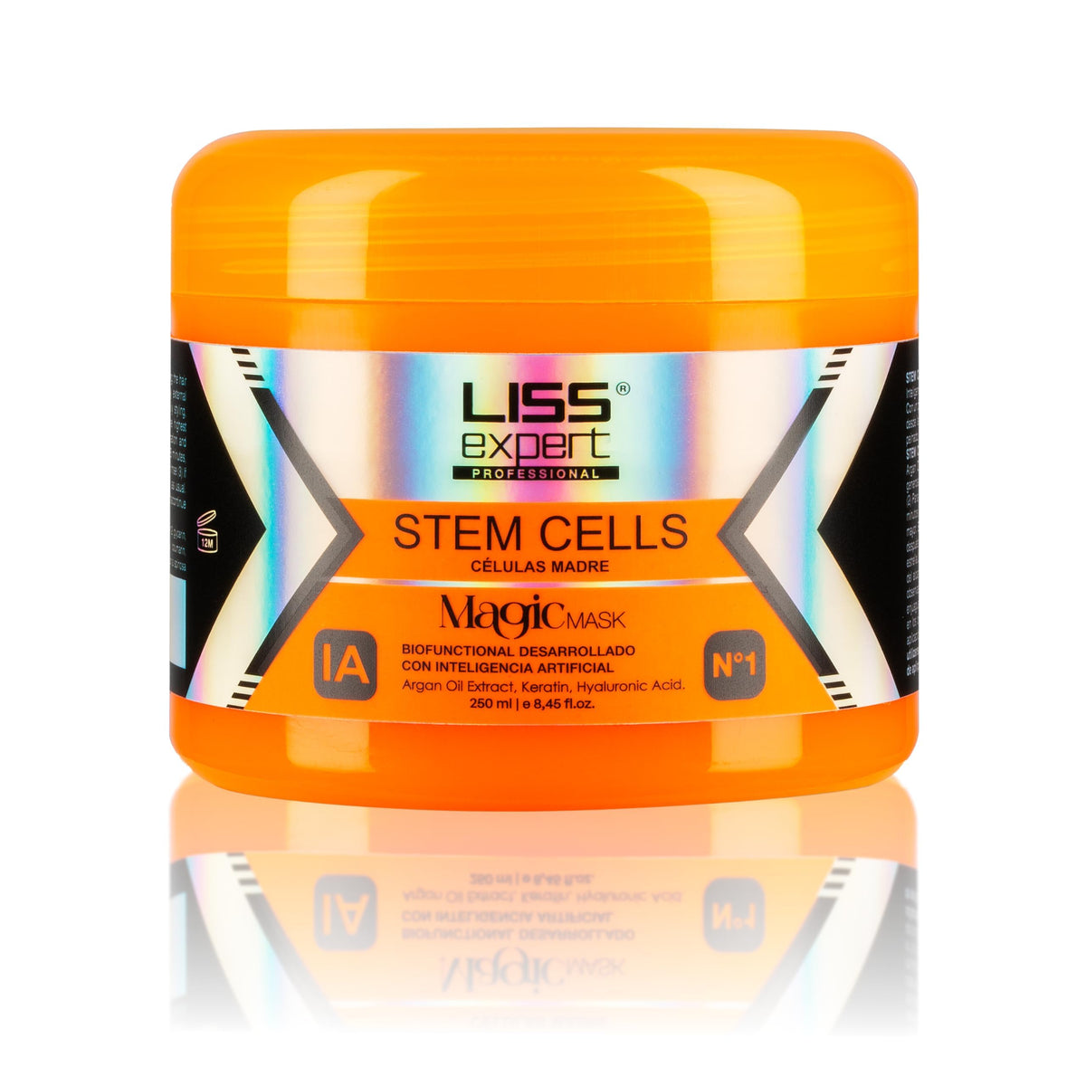 Liss Expert Stem Cells Gold Edition Professional Hair Smoothing Treatment, with Argan Oil, Collagen & Hyaluronic Acid, Shoulder Length, 8.45 fl oz