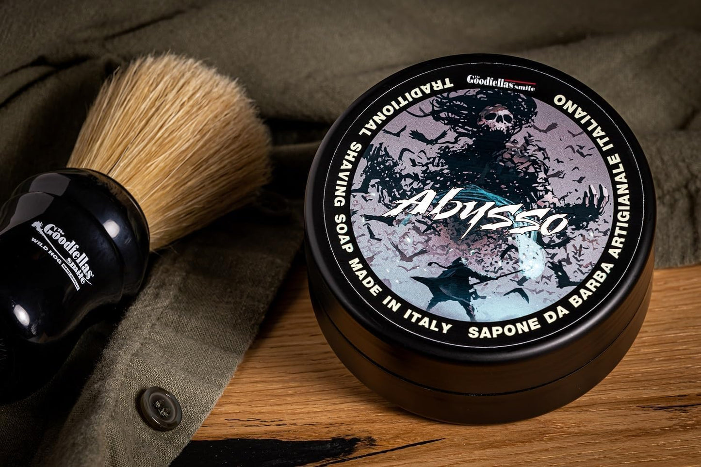 The Goodfellas' smile, Luxury Shaving Soap, Formulated for Use with A Shaving Brush, Made in Italy (Abysso - Fresh Citrus, Floral, Oak) Beauty and Personal Care The Goodfellas' smile