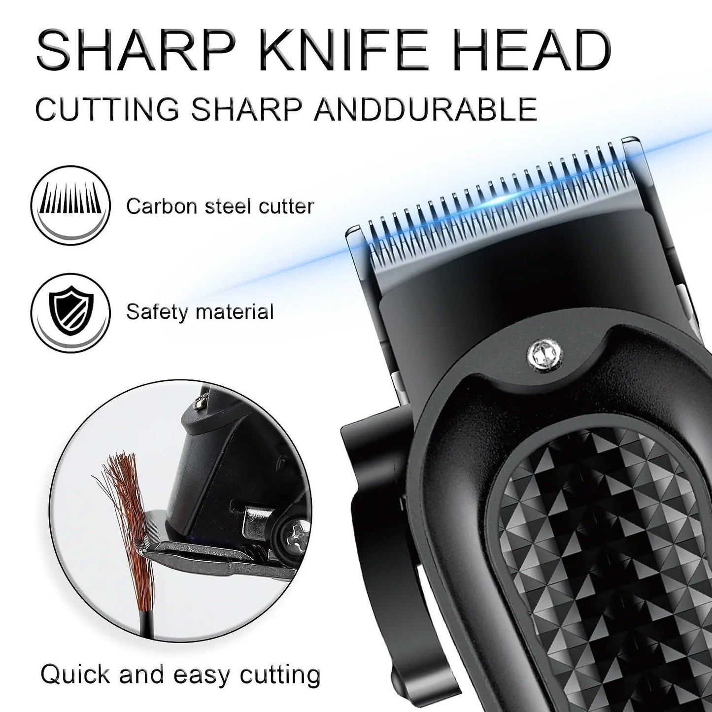GLESVOWIO Hair Clippers for Men Electric Hair Clipper UBS Rechargeable Cordless Beard Trimmer Men Powerful Electric Hair Clipper Trimming Tool Beauty and Personal Care GLESVOWIO