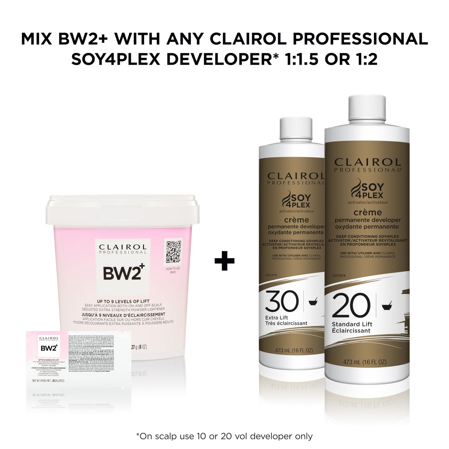Clairol Professional BW2+ Dedusted Extra Strength Powder Lightener for Hair Highlights, 1 oz. Beauty and Personal Care Clairol Professional