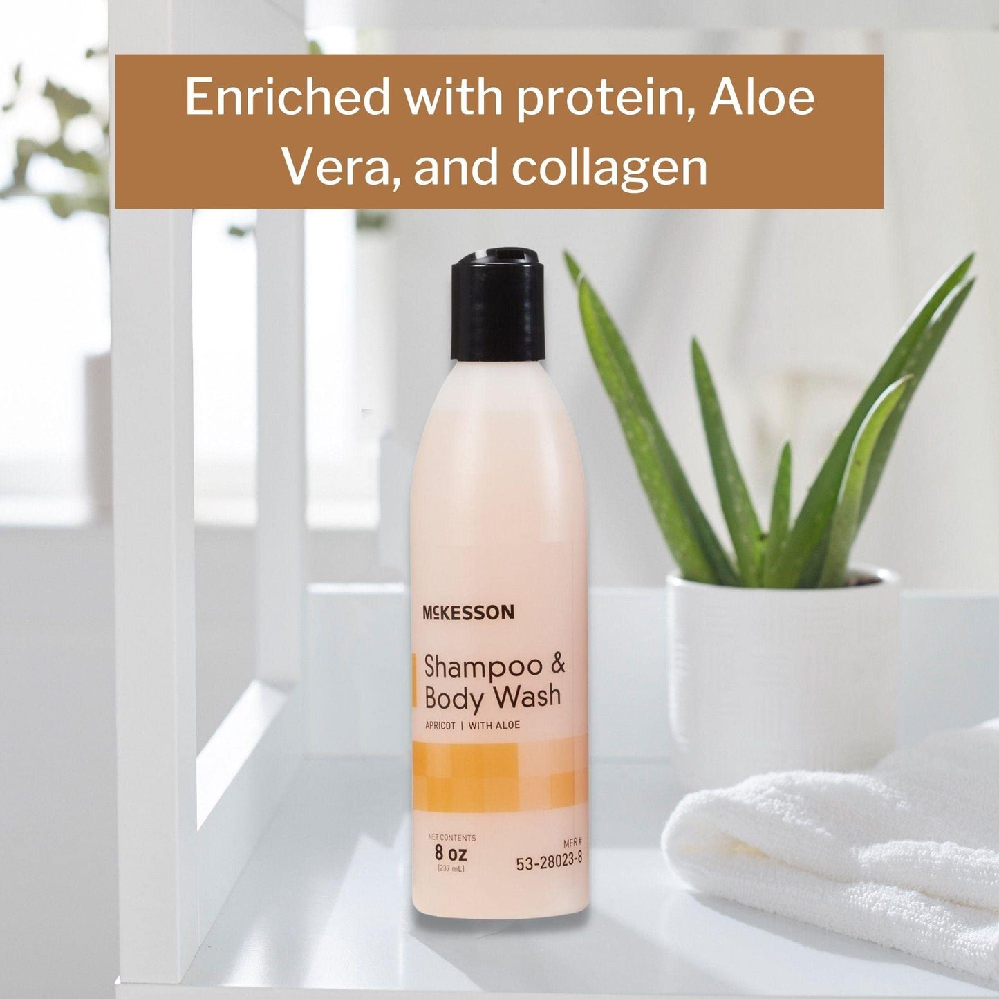McKesson Shampoo and Body Wash with Aloe, Apricot Scent, 8 oz, 1 Count Beauty & Personal Care McKesson