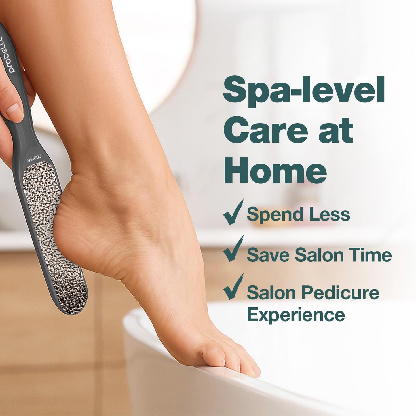 Probelle Double Sided Multidirectional Nickel Foot File Callus Remover - Immediately Reduces calluses and Corns to Powder for Instant Results, Safe Beauty & Personal Care Probelle