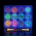 FindinBeauty 12 Colors Glow in the Dark Glitter Gel, UV Blacklight Reactive Face & Body Glitter, No Glue Needed, Cosmetic Grade for Eyes, Hair Beauty & Personal Care FindinBeauty