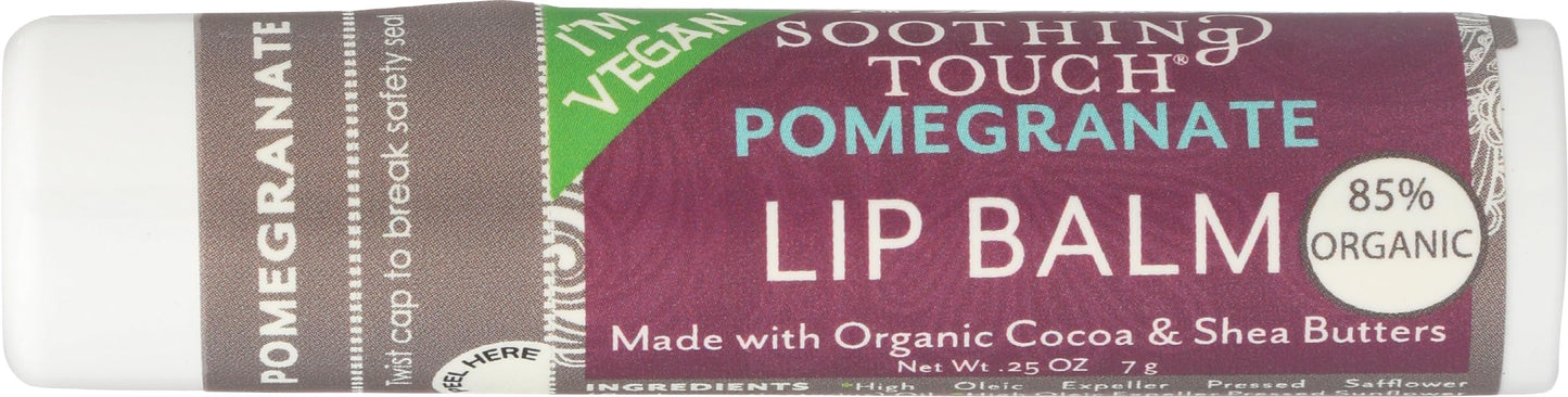 Soothing Touch, Pomegranate Organic, Vegan Lip Balm, .25 oz Beauty and Personal Care Soothing Touch