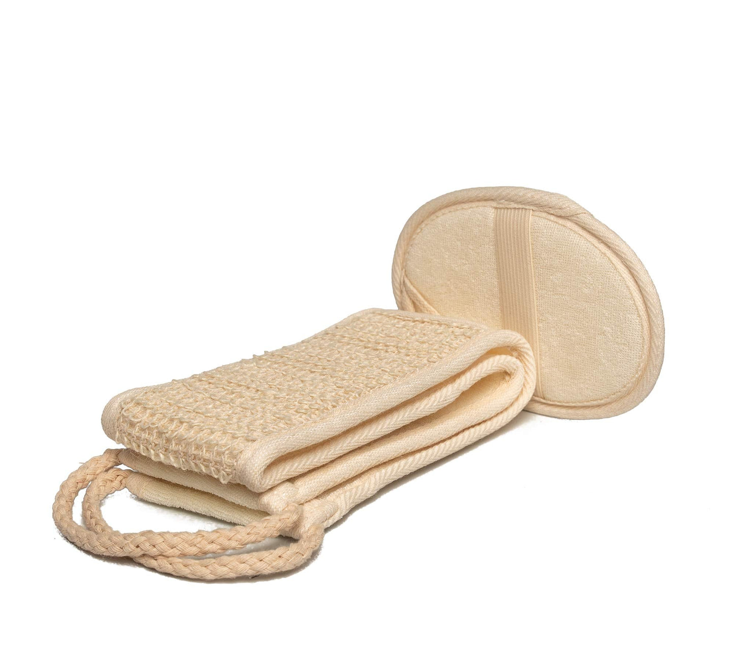 Nara Loofah (lufa) Sponge Set : one face Sponge, one Back and Body Scrubber and a Suction Clip. Sponges to exfoliate Your Body and face. Beauty & Personal Care Nara