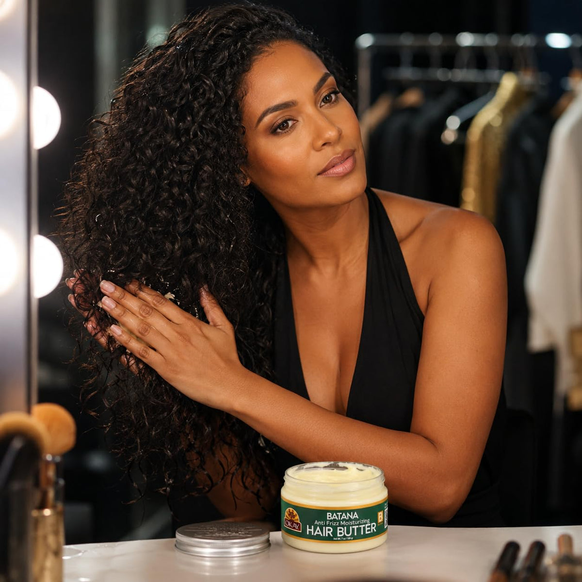 OKAY Batana Hair Butter 7 oz - Deep Moisturizing Hair Cream with Batana Oil, Shea Butter & Coconut Oil, Frizz Control & Curl Defining Treatment for