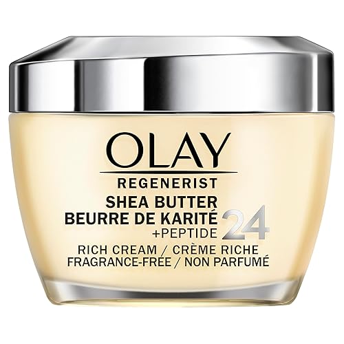 Olay Regenerist Shea Butter + Peptide 24 Rich Cream Face Moisturizer, Fragrance Free, 1.7 oz (48g) Beauty & Personal Care Olay
