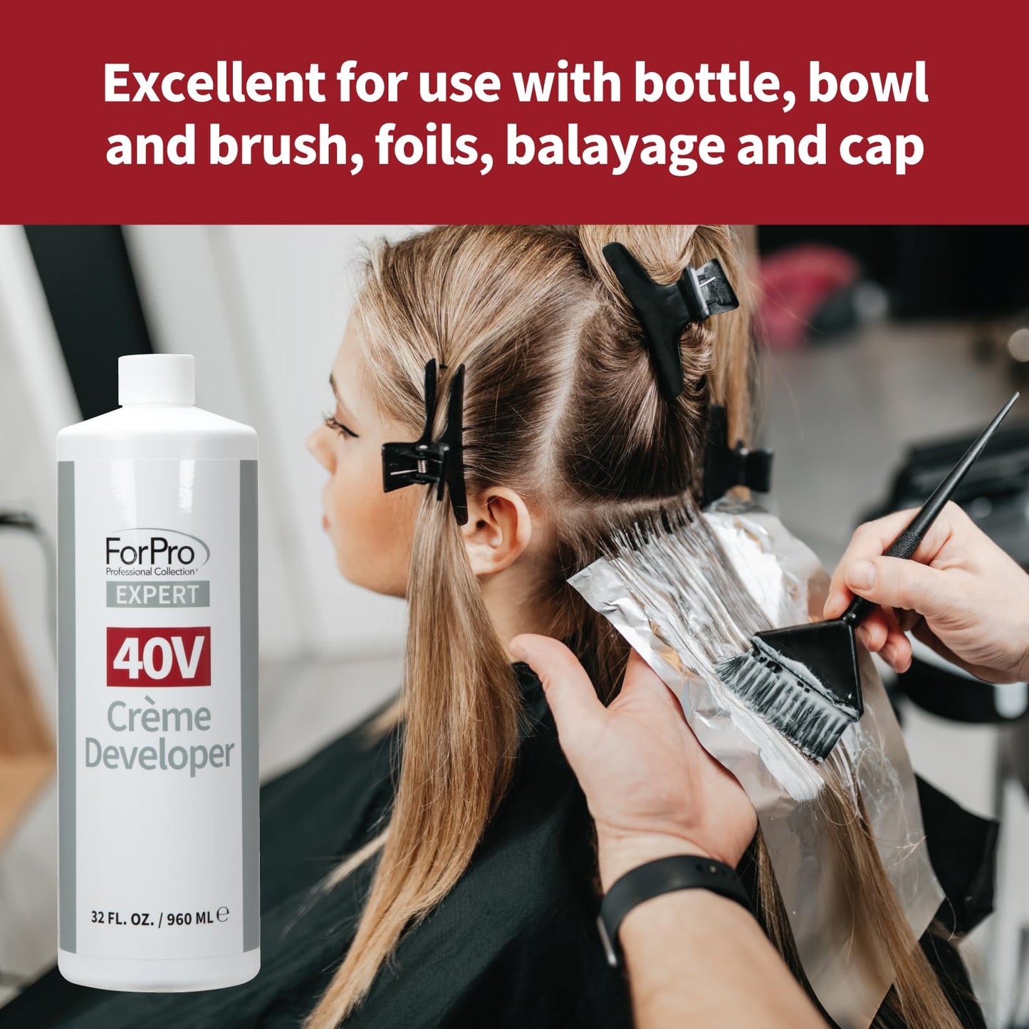 ForPro Expert 40 Volume Crème Developer, 32 Fl Oz - for Hair Lightening, Gray Coverage & Color Deposit with Maximum Lift Beauty & Personal Care ForPro Professional Collection