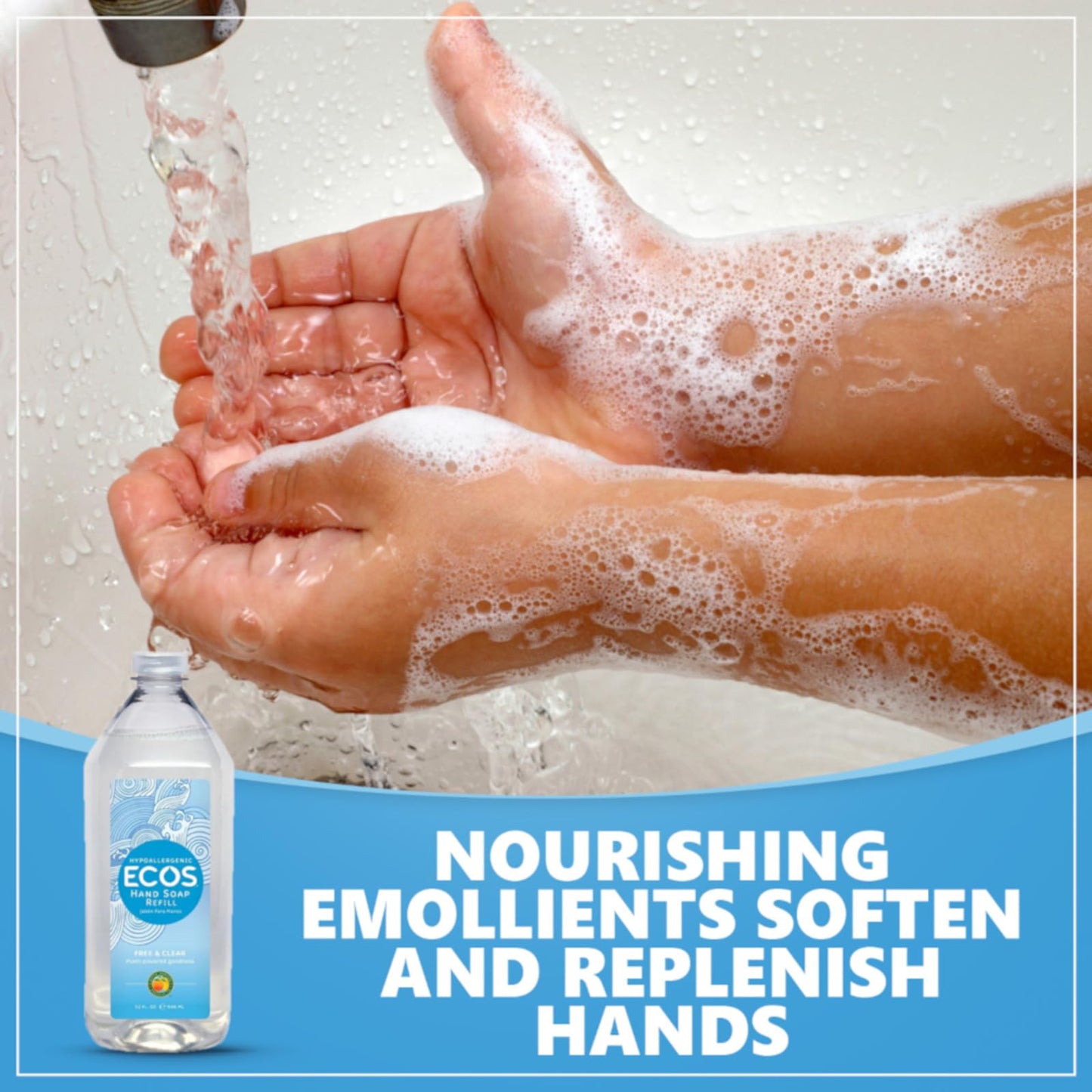 ECOS Supercharged Squeaky Clean: Free & Clear Refill Hand Soap (2 Pack) | Emphasizes both cleaning power friendliness Beauty & Personal Care ECOS