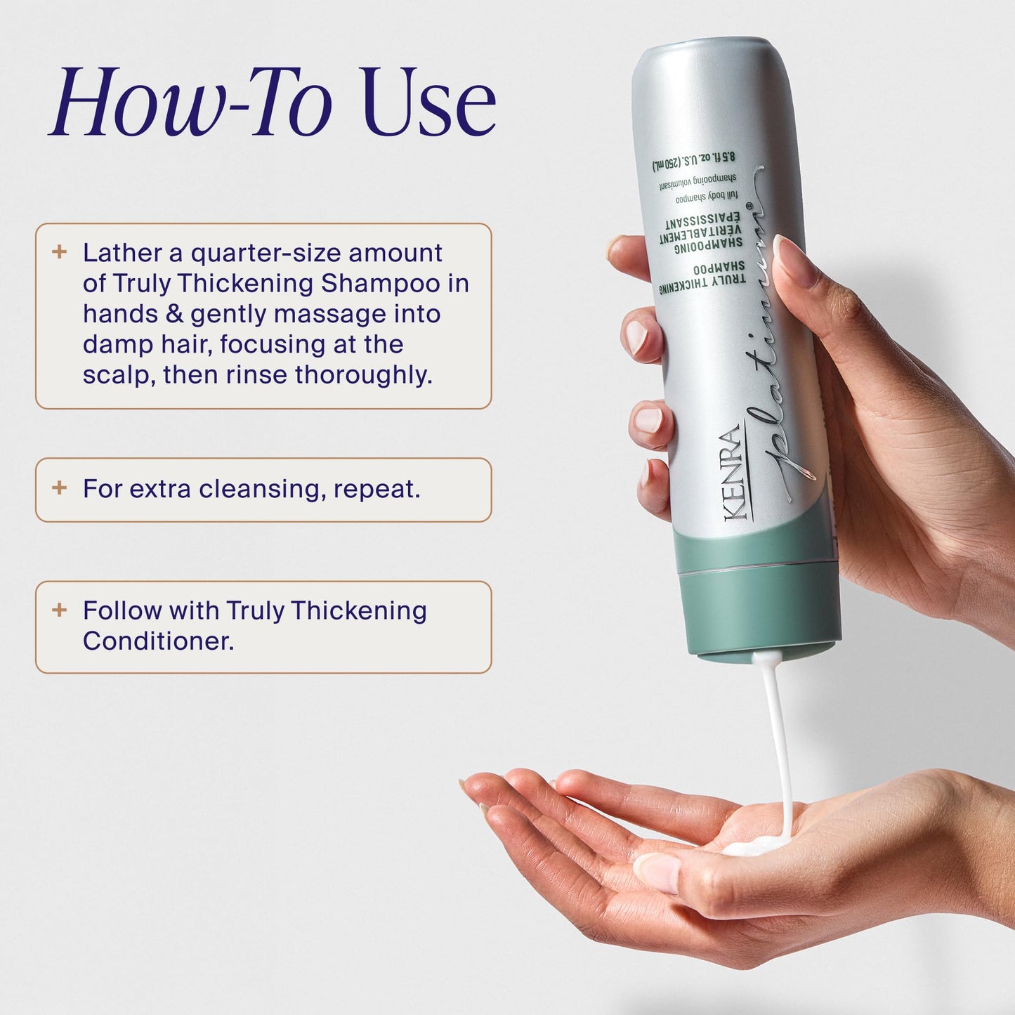 Kenra Platinum Truly Thickening Shampoo & Conditioner Set| Volumizing + Fuller-Looking Hair | Adds Body | Lightweight | for Fine & Thin Hair | Sulfate Beauty & Personal Care Kenra