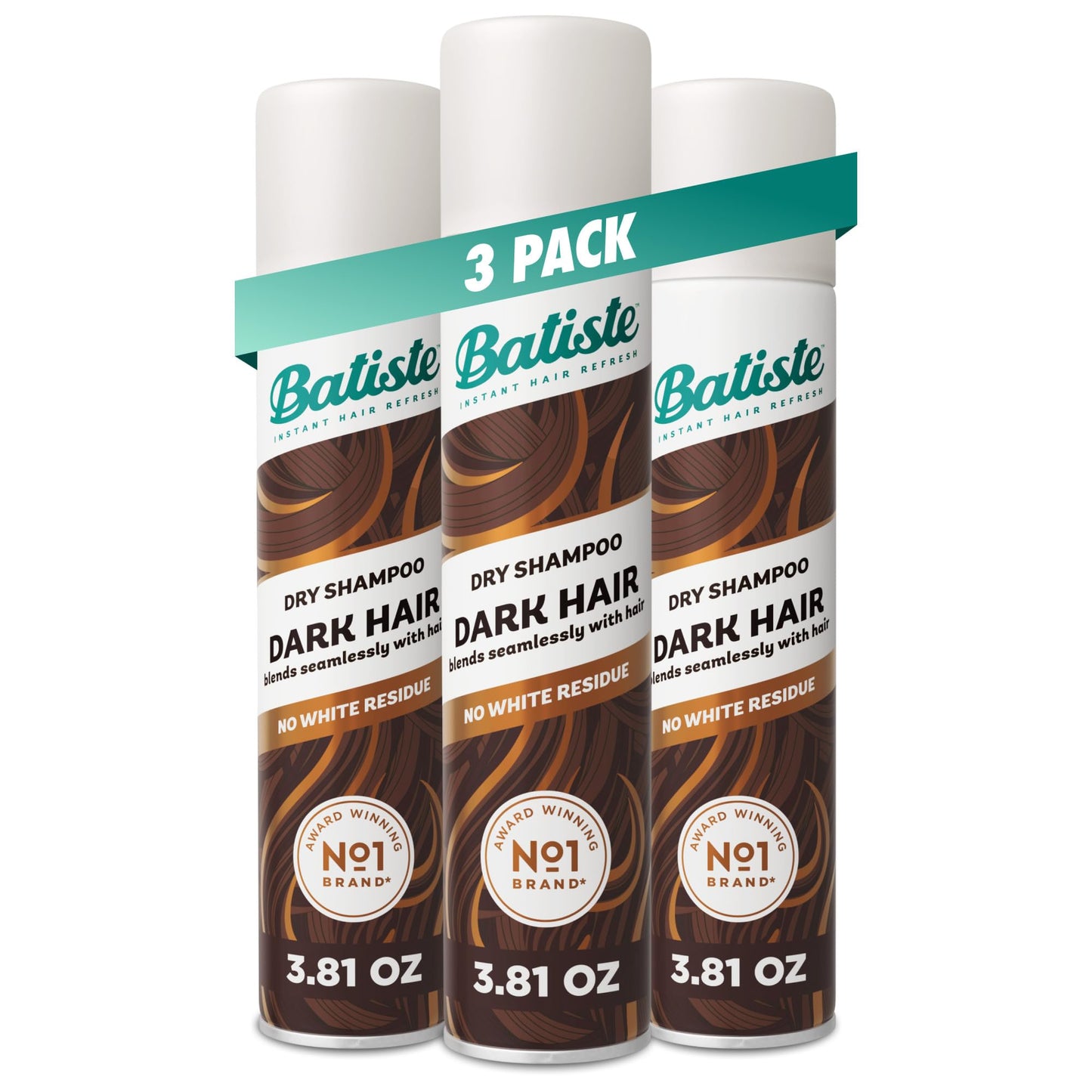Batiste Dark Dry Shampoo, Waterless shampoo, 3.81oz 3 pack Beauty and Personal Care Batiste Default Title