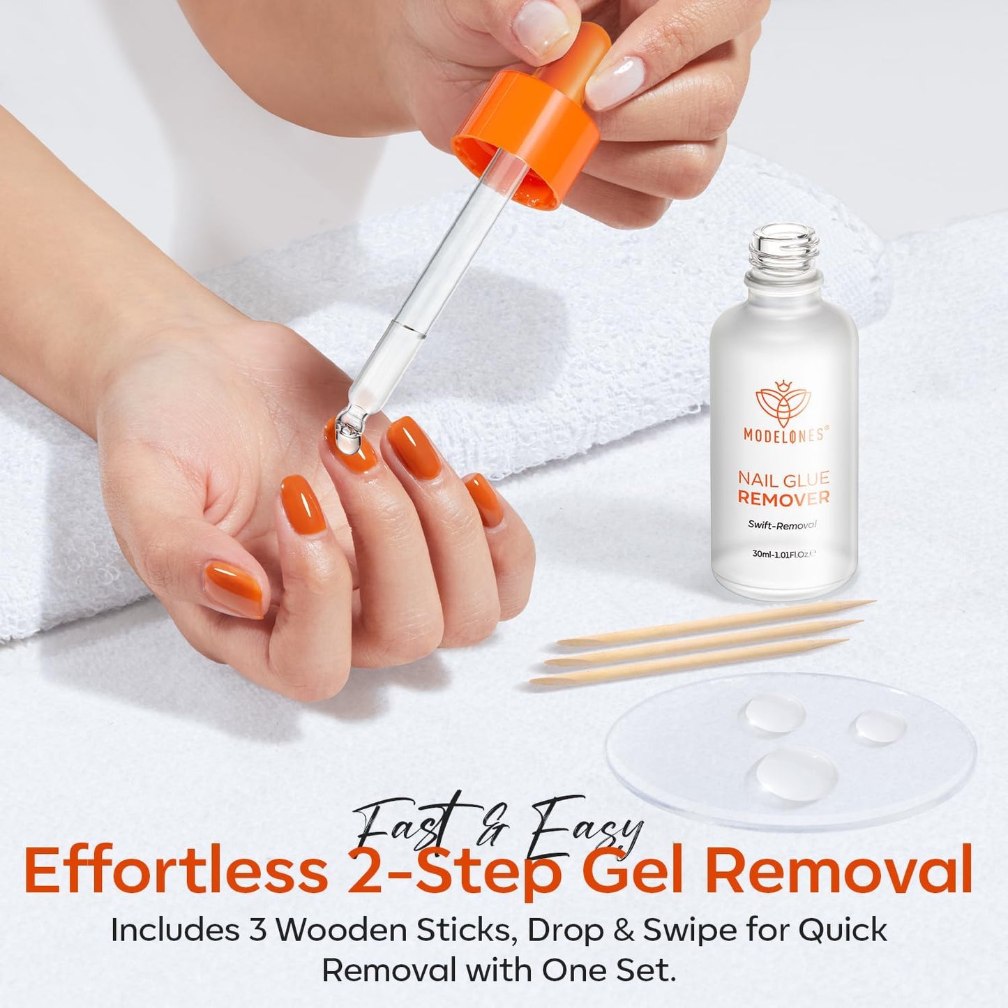 modelones 30 ML Nail Glue Remover for Press On Nails Base Top Coat, Upgrade Clear Stick On Nails Remover for Acrylic Tips Beauty and Personal Care modelones