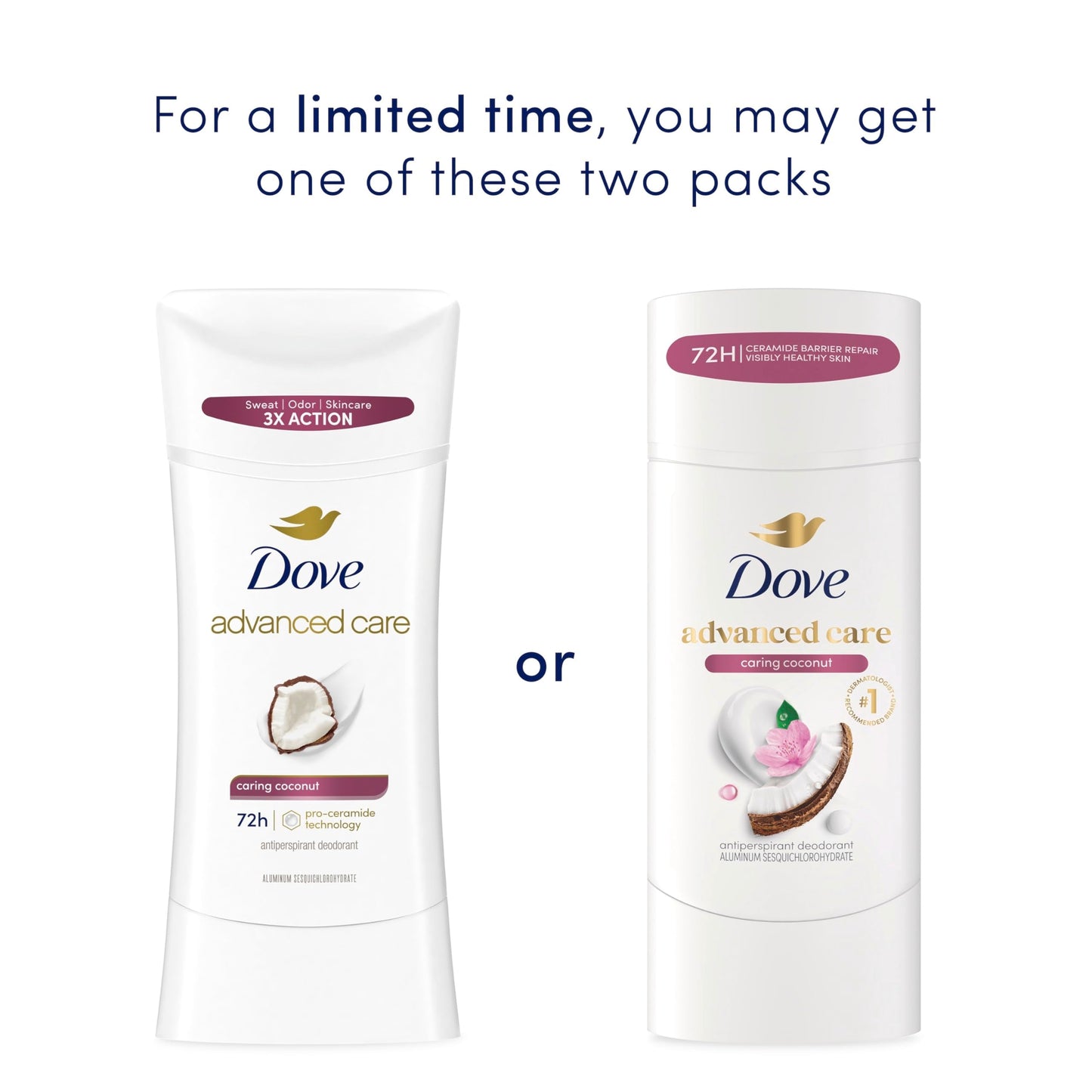 Dove Advanced Care Antiperspirant Deodorant Stick Caring Coconut for Helping Repair Skin Barrier After Shaving, with 72-Hour Sweat & Odor Protection Beauty and Personal Care Dove