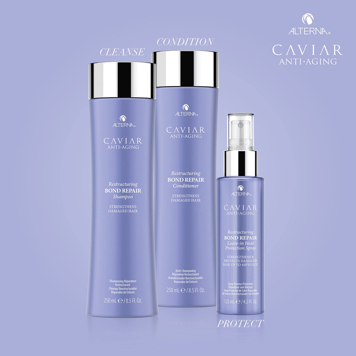Alterna Haircare CAVIAR Anti-Aging Restructuring Bond Repair Leave-in Heat Protection Spray 4.2 Fl Oz | Strengthens and Protects Damaged Hair Beauty & Personal Care Alterna