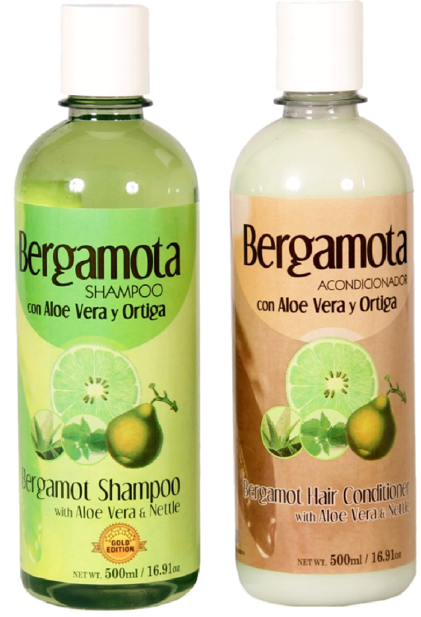 Set of Bergamot Shampoo and Conditioner 500ml, Shampoo y Acondicionador de Bergamota Beauty & Personal Care Bergamota