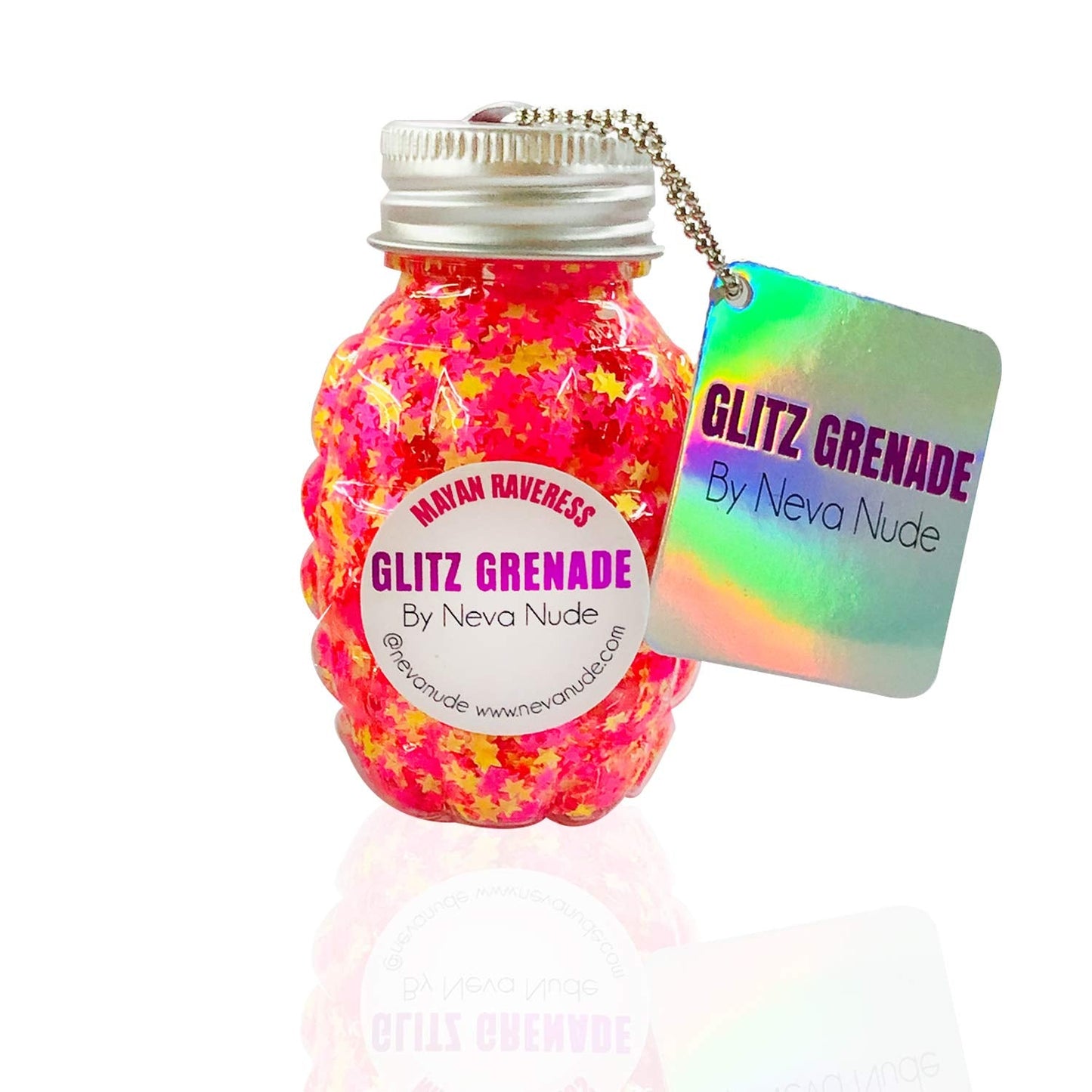 Neva Nude Face and Body Glitter Keychain - Chunky Glitter in Aloe for Festivals, Raves, and More | Cosmetic Grade | Super Sparkly (Mayan Raveress NEON Beauty & Personal Care Neva Nude