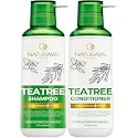 Tea Tree Oil and Mint Shampoo and Conditioner Set - Sulfate and Paraben Free Formula for Women and Men - Enriched with Peppermint to Help Beauty & Personal Care NATURAVIS