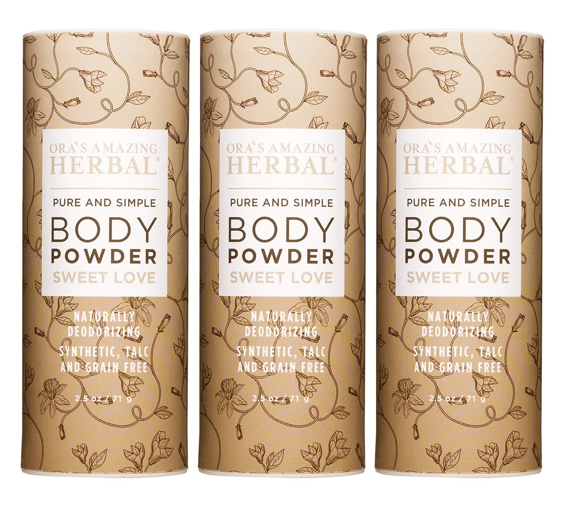 Body Powder for Women, Cornstarch and Talc Free Powder, Bath and Dusting Powder, Amber Oil, Frankincense Essential Oil, Ylang-Ylang, Vanilla, Warm Beauty and Personal Care Ora's Amazing Herbal