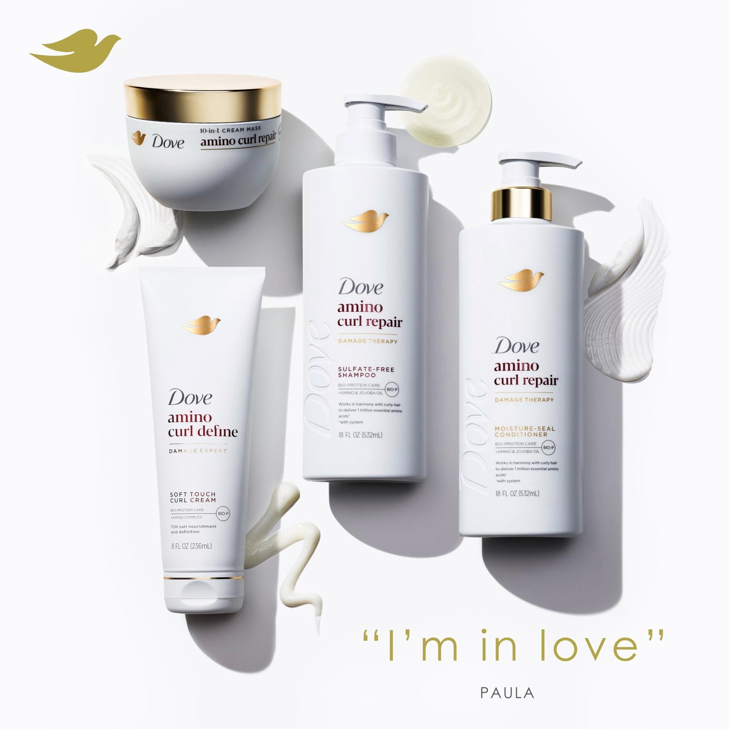Dove Curl Cream Amino Curl for Curly, Coily Hair with Bio-Protein Care Technology + Amino Complex 8 Fl Oz Beauty & Personal Care Dove