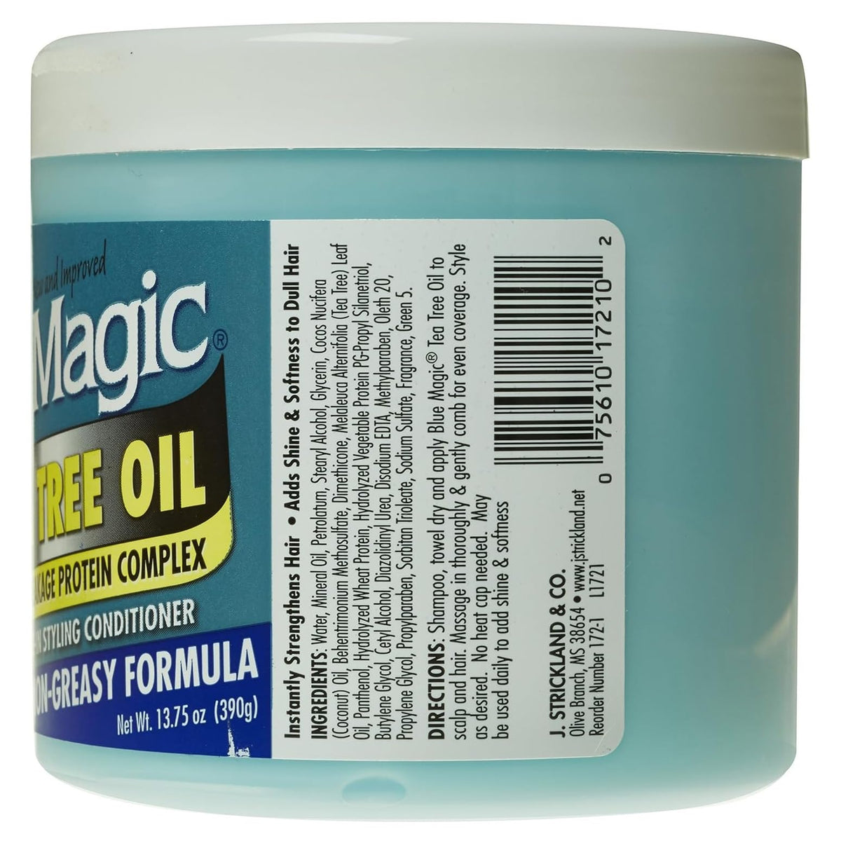 Blue Magic Tea Tree Leave-In Hair Styling Conditioner, 13.75 Ounce, 12 fl oz