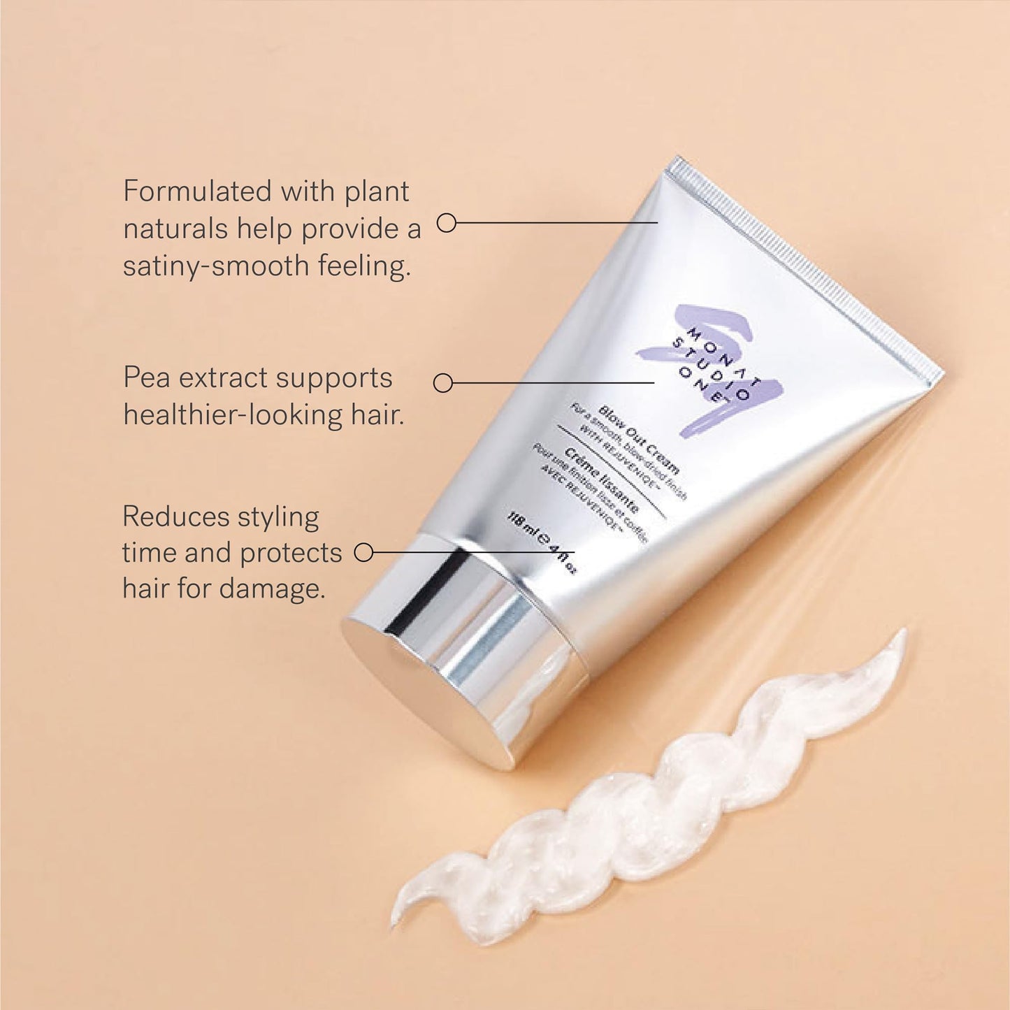 MONAT Smoothing Anti Frizz Shampoo, Deep Intensive Treatment & Blow Out Cream - Frizzy Hair Care Pack - Vegan, Natural, Heat Damage Protection Beauty & Personal Care MONAT