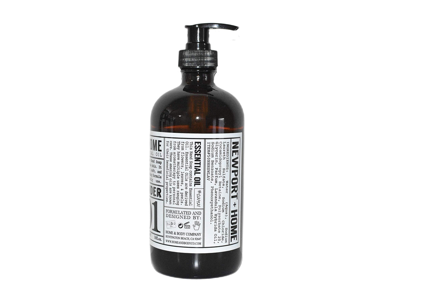 PDTXCLS Birsppy CHDENUO Sudopo Newport Home and Body Co Hand Soap, Wild Lavender, 2 Glass Bottles 16 fl oz Each Beauty & Personal Care Newport + Home Hand Soap Co