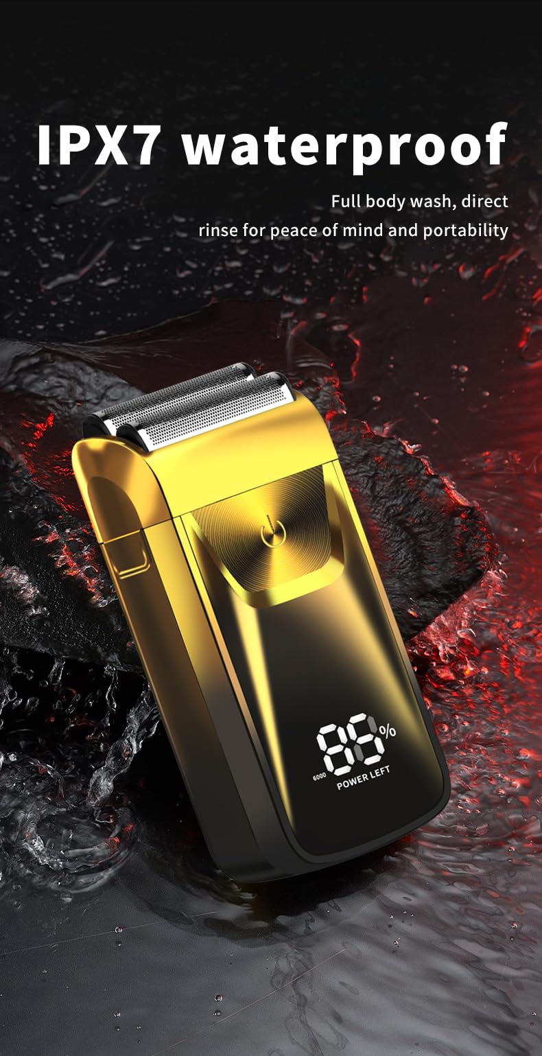 Electric Foil Shavers for Men Smooth & Close Razor for with Pop Up Trimmer Wet Dry Shaving/Travel Lock/LED Display/IPX7 Waterproof Beauty and Personal Care QDKVTNDJZ