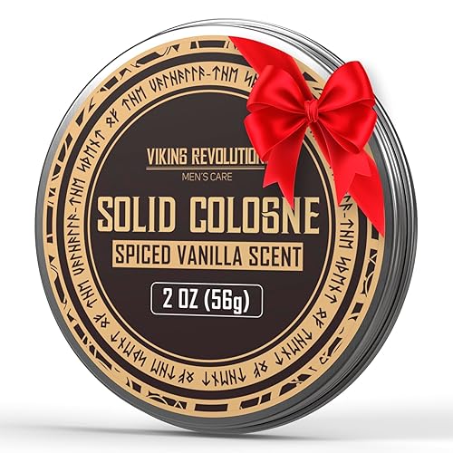 Viking Revolution Spiced Vanilla Solid Cologne for Men - 2 Oz Balm Cologne Travel Wax (Spiced Vanilla) Beauty & Personal Care Viking Revolution