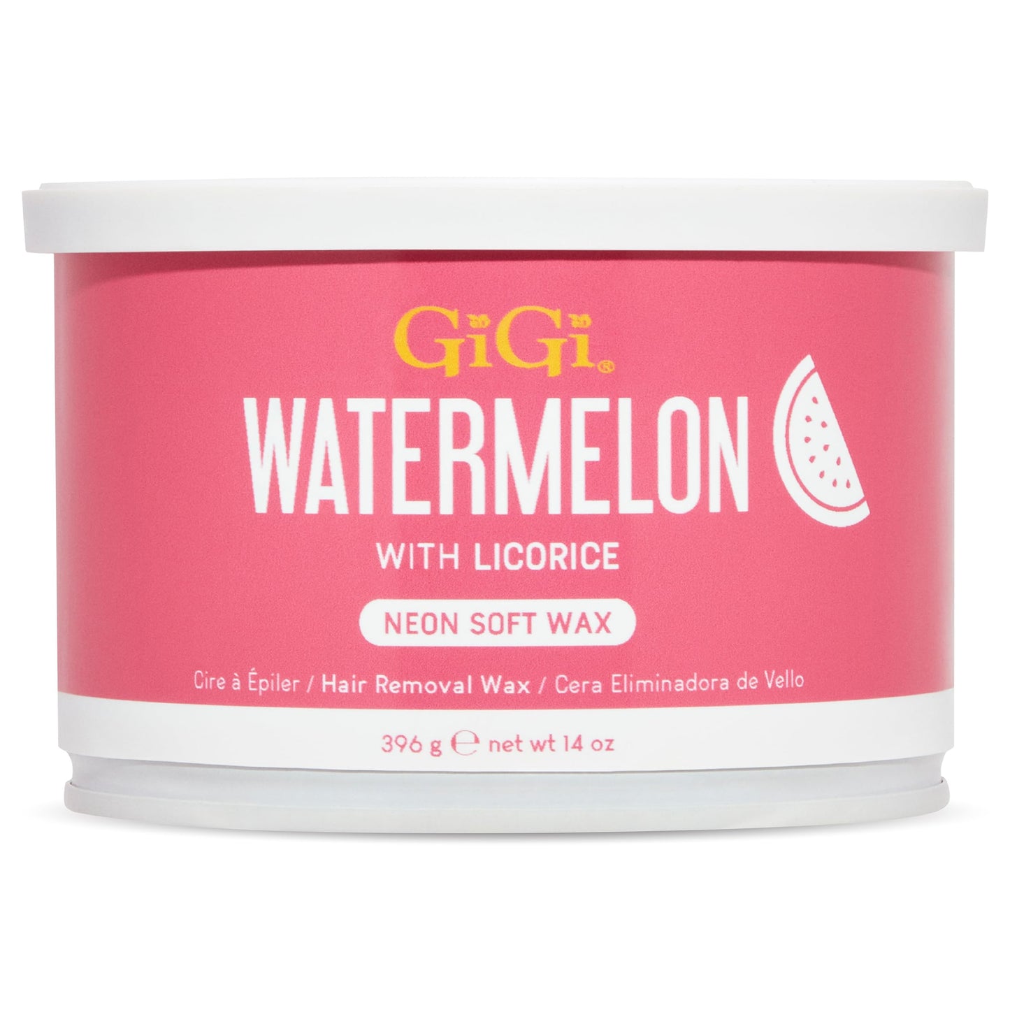 Gigi Neon Soft Wax, Watermelon - Hair Removal Wax for Sensitive Skin & Body, Salon & At-Home Waxing for Women, 14 Oz Beauty and Personal Care GIGI