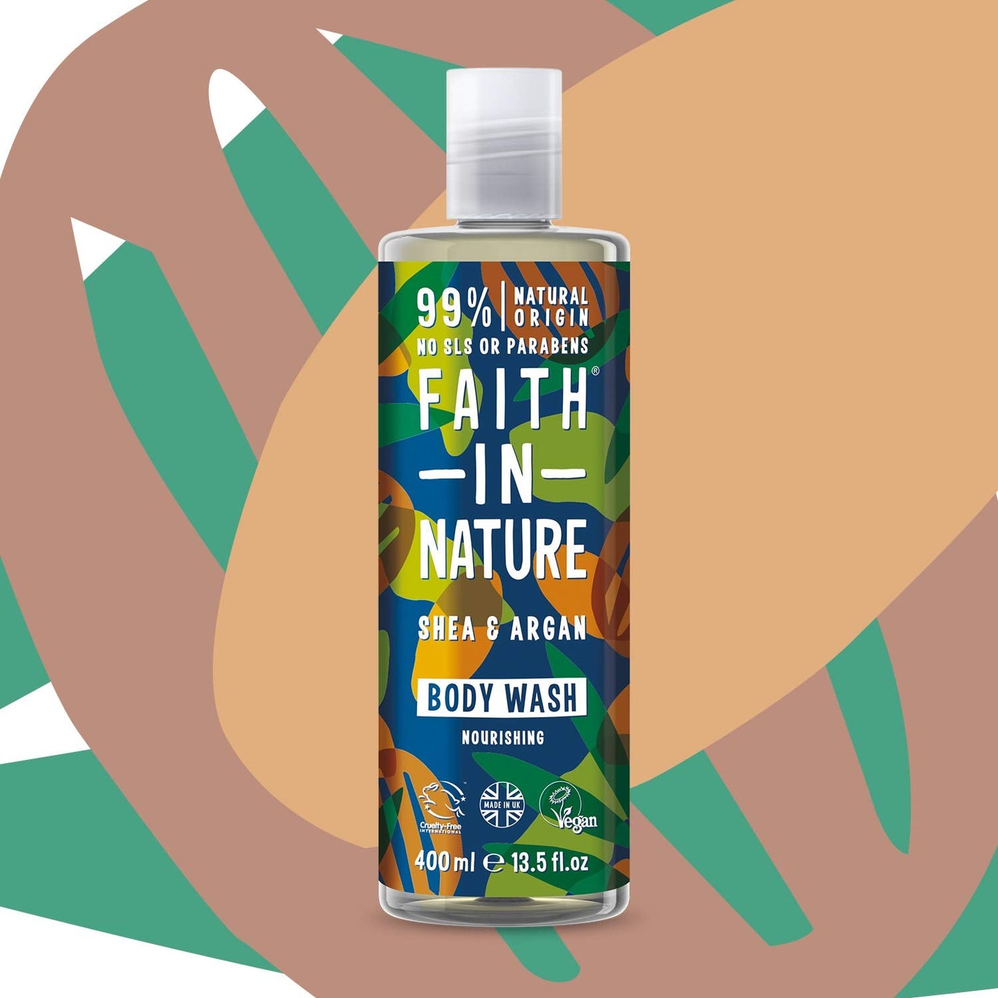 Faith in Nature Natural Shea & Argan Body Wash, Nourishing, Vegan & Cruelty Free, Parabens and SLS Free, 400ml Beauty & Personal Care FAITH IN NATURE