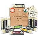 USDA Organic Lip Balm - USA Made with Natural Ingredients - 12-Pack (6 flavors) - Beeswax, Coconut Oil, Vitamin E - Moisturizing Chapstick for Dry Beauty & Personal Care Beauty by Earth