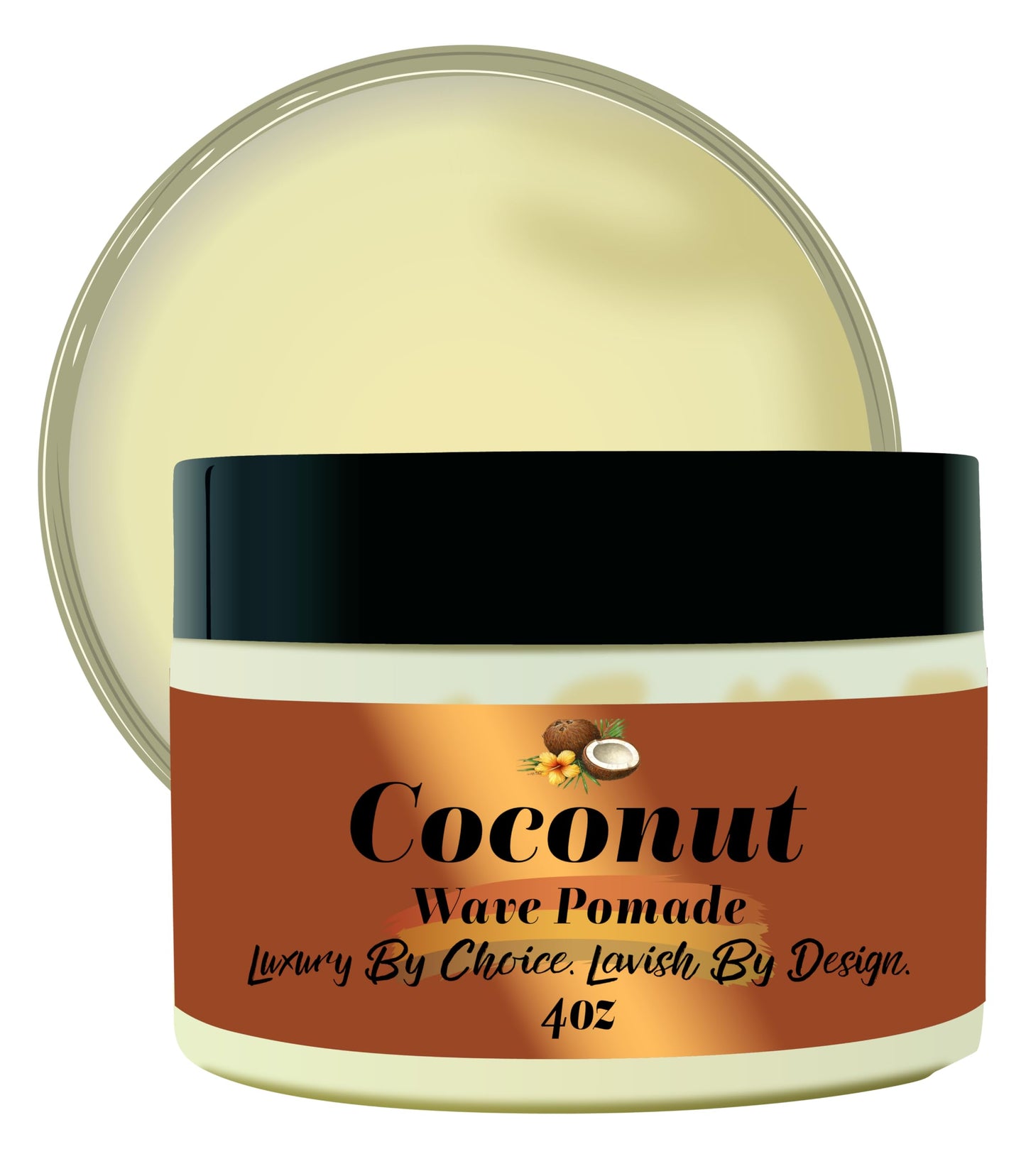 Black Lavish Essentials Ultra-Smooth 360 Wave Pomade, 4oz Coconut Hair Butter, Strong Hold Non-Greasy Hair Styling Cream for Deep Waves, Shea Beauty & Personal Care Black Lavish Essentials