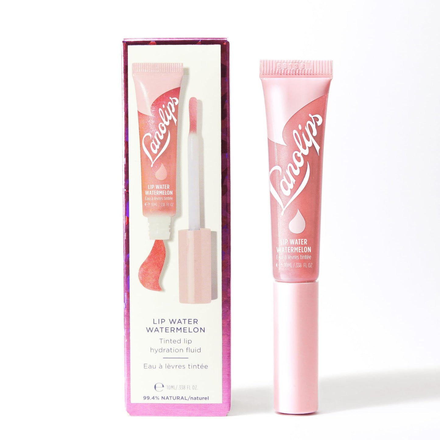 Lanolips Lanolin Lip Water Watermelon - Clear Gloss Serum - Hyaluronic Acid Lip Balm and Shimmer for a Hydrated Glow - Lanolin Oil Moisturizer Beauty and Personal Care Lanolips