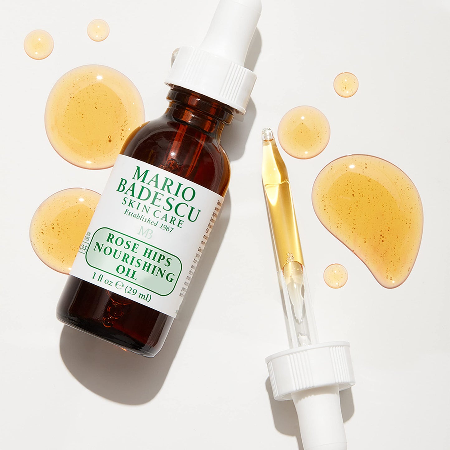 Mario Badescu Rose Hips Nourishing Oil for Combination, Dry and Sensitive Skin Facial Oil that Moisturizes & Smoothes Formulated with Rosehip Extract Beauty & Personal Care Mario Badescu