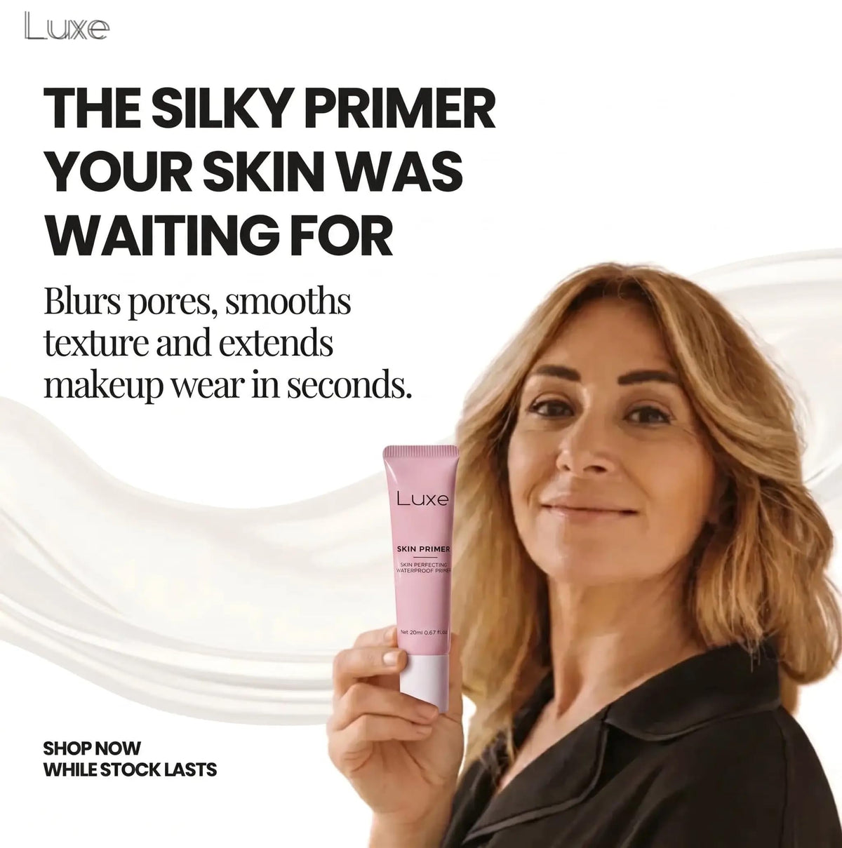 Luxe Pore Minimizer Face Primer - Instant Blur & Grip for Long-Lasting Makeup - Hydrating Matte Base with Niacinamide & Hyaluronic Acid - Oil Control