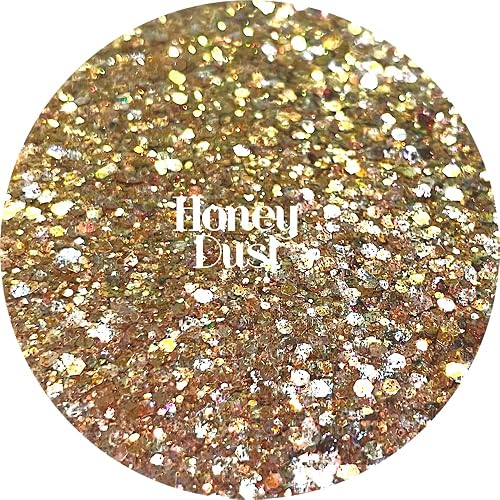 Gold Polyester Glitter | Craft Glitter | Glitter for Arts & Crafts | Tumblers | Cosmetics | Nails | Epoxy Resin Art | Slime | DIY | Body Glitter | 1 Beauty & Personal Care Glitter Heart Co.