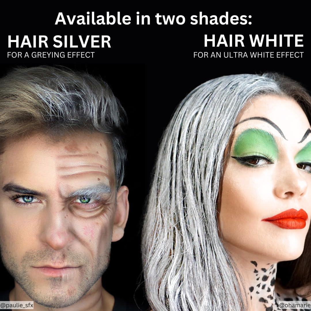 Mehron Makeup Hair White | Washable White Hair Dye | Temporary Hair Color for Theatre, Cosplay, & Halloween 4.5 oz (133 ml) | Made in the USA Beauty & Personal Care Mehron