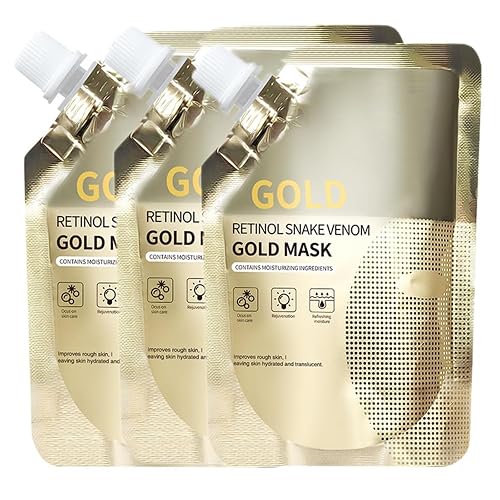Retinol Snake Venom Peptide Gold Mask Anti-aging Clear and Moisturizing Improving Rough Skin Peeling Mask, Tightening Moisturizing Toning Beauty & Personal Care Grospe