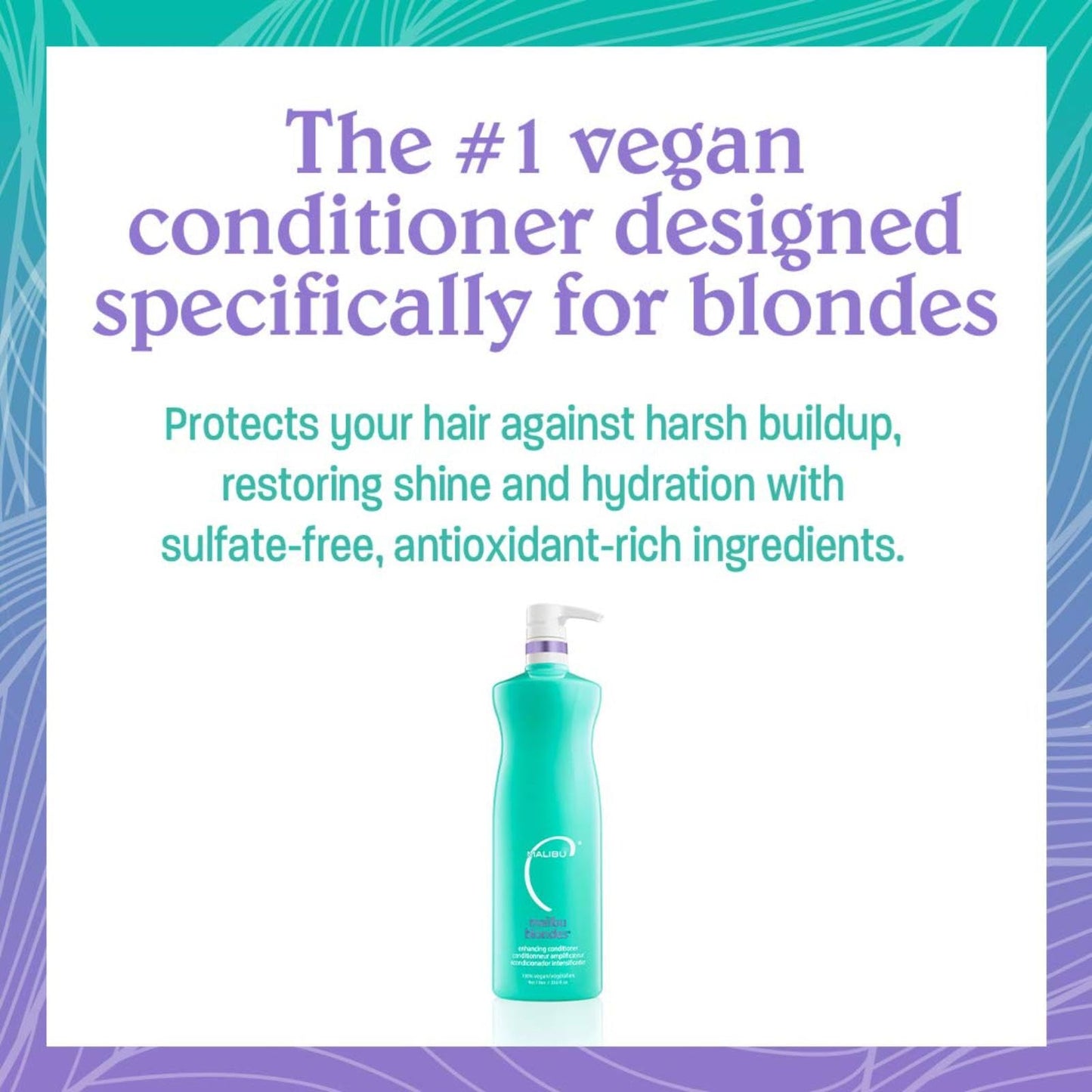 Malibu C Blondes Enhancing Shampoo & Conditioner Duo (33.8 oz) - Revitalizing Purple Shampoo & Conditioner for Hair Health + Brilliancy - Blondes Hair Beauty & Personal Care Malibu C
