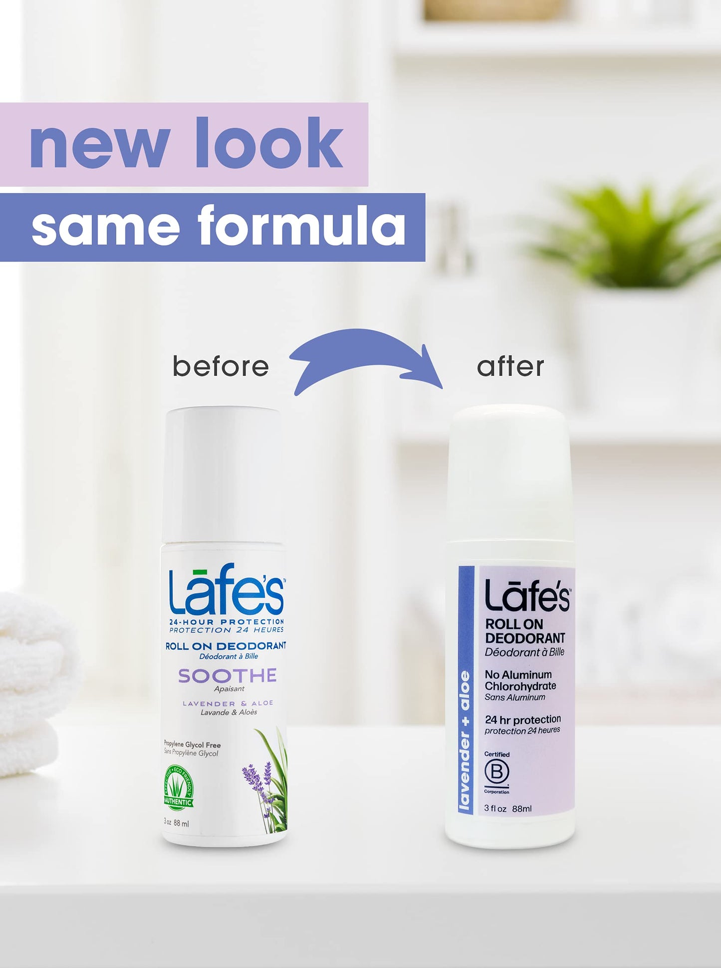Lafe's - Soothe - Lavender & Aloe - Roll-On All Natural Deodorant for Women & Men - Vegan, Cruelty Free, Gluten Free, Aluminum Free, Paraben Free Beauty and Personal Care Lafe's