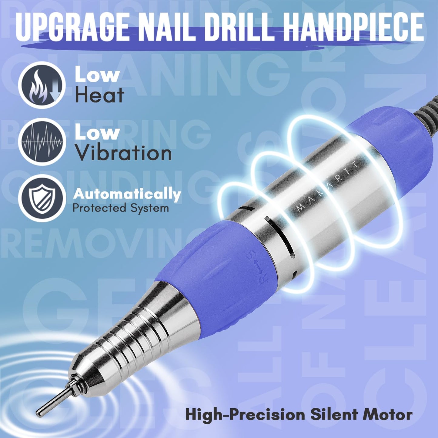 Makartt Nail Drill Electric Nail File JD700 Nail Drills for Acrylic Nails Professional 30000RPM Manicure Tools Nail Stuff Acrylic Nail Drill for Nail Beauty & Personal Care Makartt
