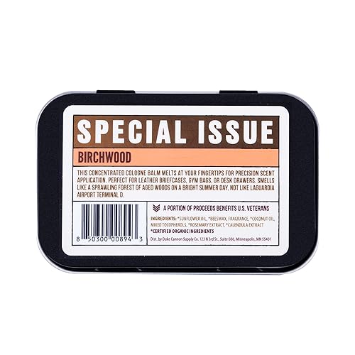 Duke Cannon Supply Co. Solid Cologne - Men's Concentrated Balm, 1.5 oz. (Birchwood) Beauty & Personal Care Duke Cannon Supply Co.