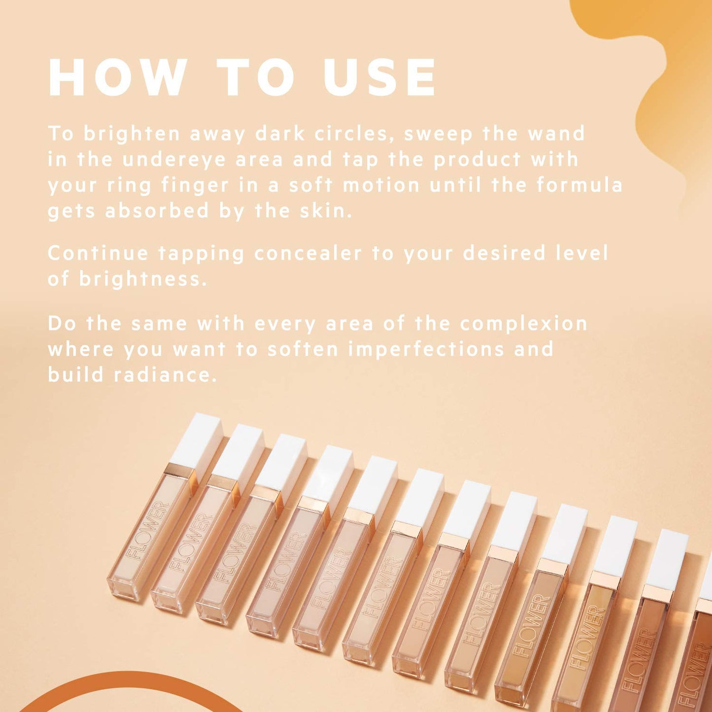 FLOWER BEAUTY By Drew Barrymore Light Illusion Full Coverage Concealer - Diffuse Dark Under Eye Circles + Blurs Blemishes - Weightless Formula + Beauty & Personal Care FLOWER BEAUTY